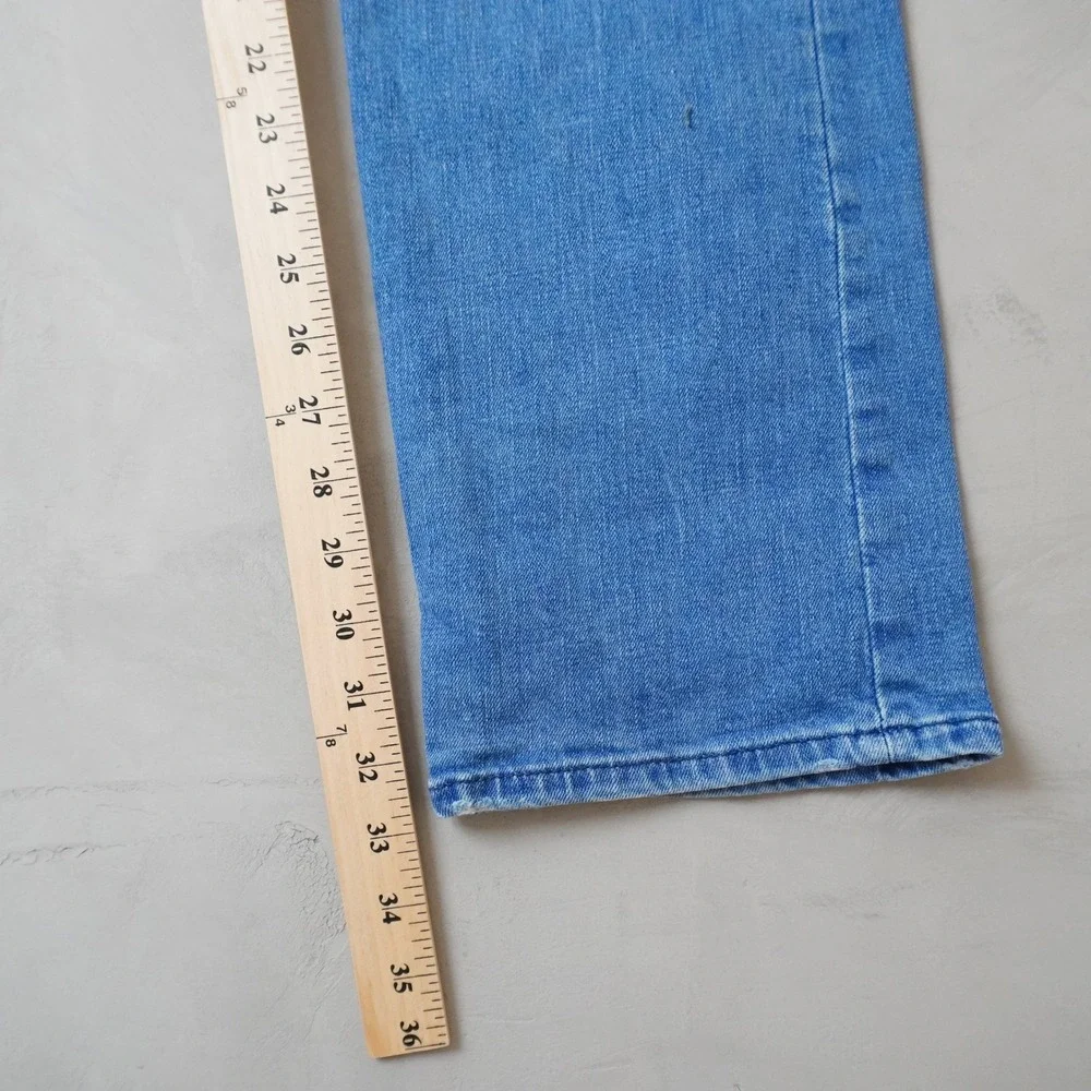 True Religion Ricky Relaxed Straight Jeans 31 Mens Blue Light Wash Horseshoe